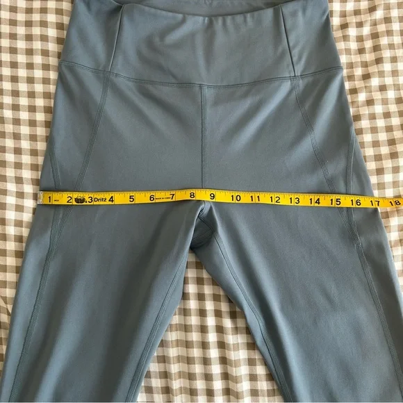 Girlfriend Collective Blue ‘Lagoon’ Compressive High-Rise Leggings | Size L - Picture 12 of 15